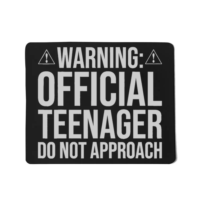 Warning Official Teenager 13th Birthday 13 Year Old Boy Girl Mousepad