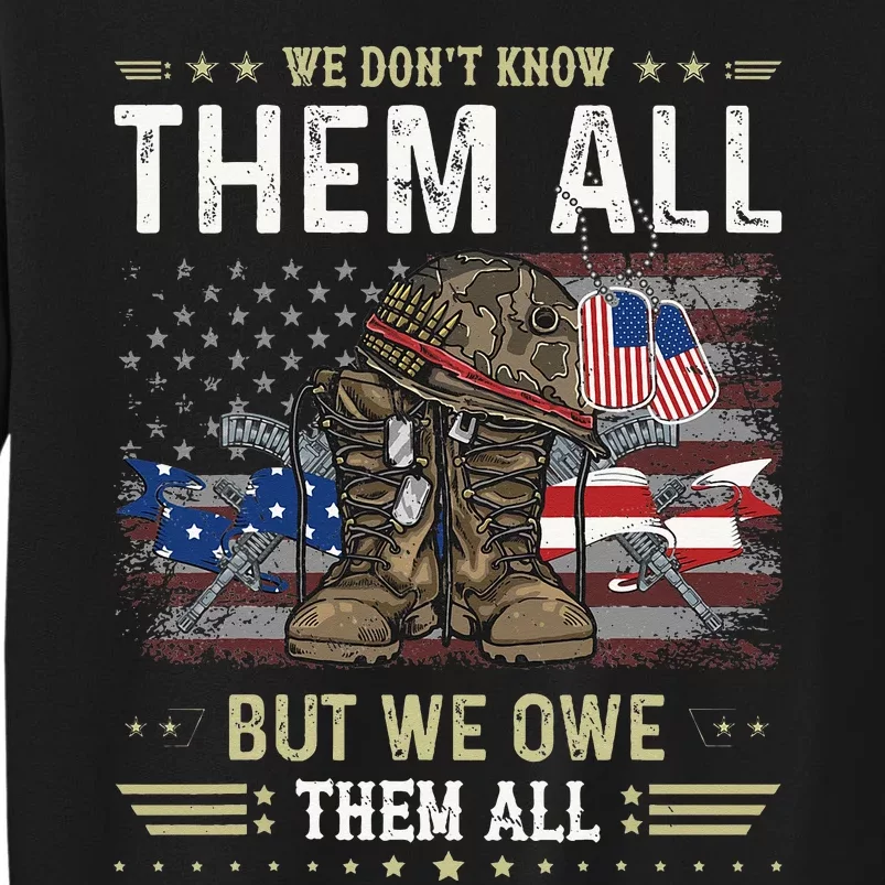 We Owe Them All Partiotic Veterans Day Memorial Day Sweatshirt