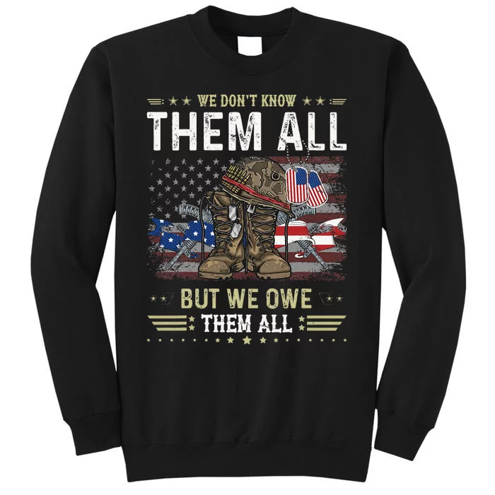 We Owe Them All Partiotic Veterans Day Memorial Day Sweatshirt