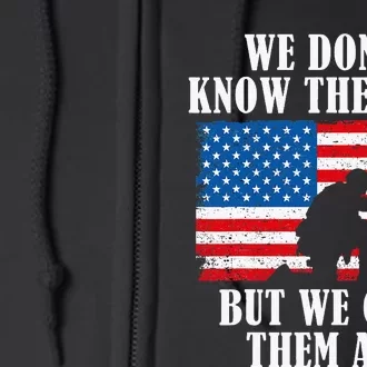 We Owe Them All Veterans Day Partiotic Flag Military Full Zip Hoodie