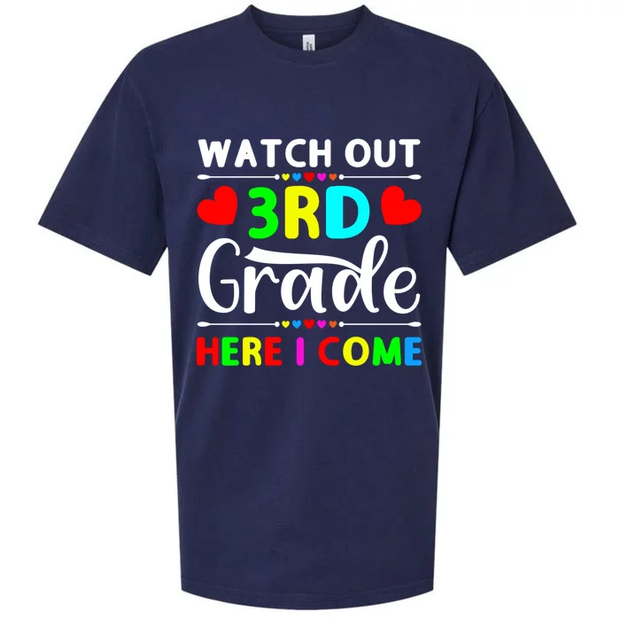 Watch Out Third Grade Here I Come Cute Gift Sueded Cloud Jersey T-Shirt