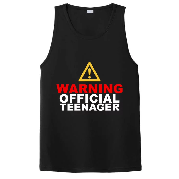 Warning Official Teenager 13th Birthday Performance Tank