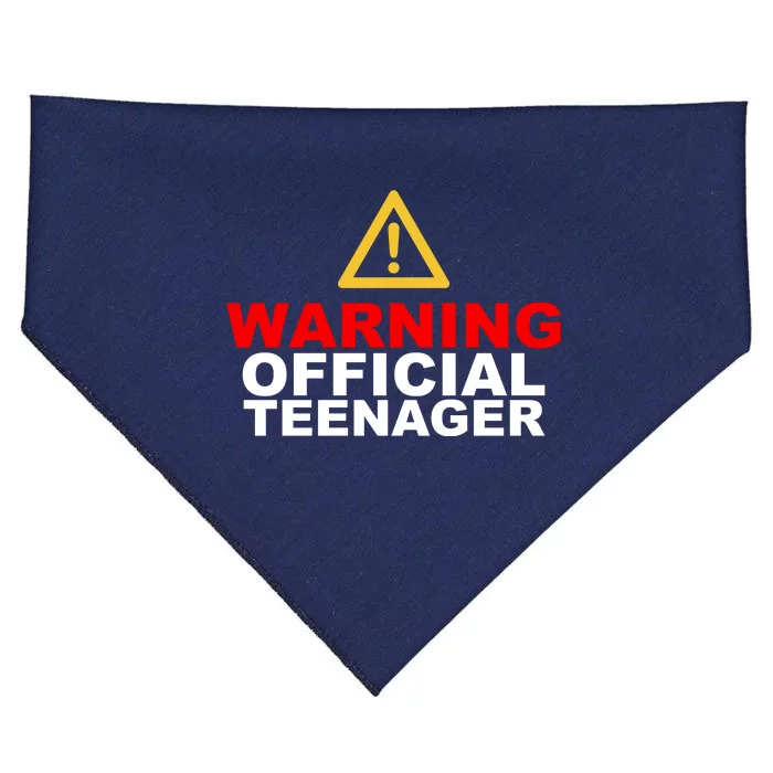 Warning Official Teenager 13th Birthday USA-Made Doggie Bandana