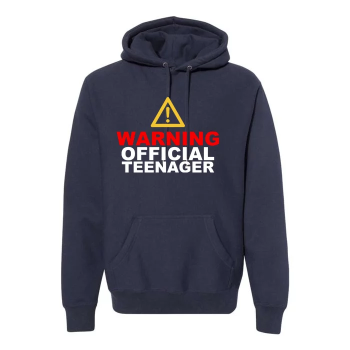 Warning Official Teenager 13th Birthday Premium Hoodie