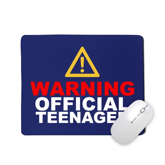 Warning Official Teenager 13th Birthday Mousepad