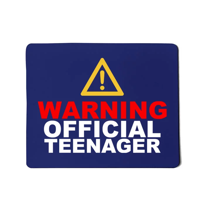 Warning Official Teenager 13th Birthday Mousepad