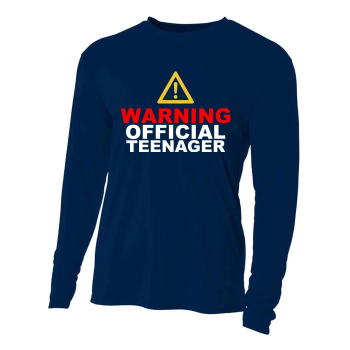 Warning Official Teenager 13th Birthday Cooling Performance Long Sleeve Crew