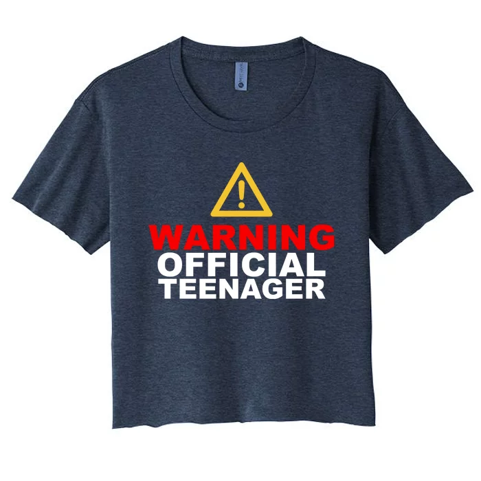 Warning Official Teenager 13th Birthday Women's Crop Top Tee