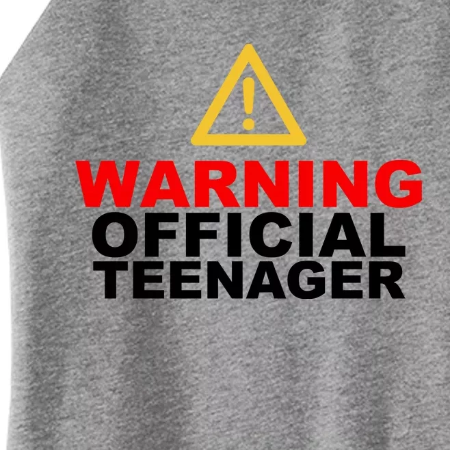 Warning Official Teenager 13th Birthday Women’s Perfect Tri Rocker Tank