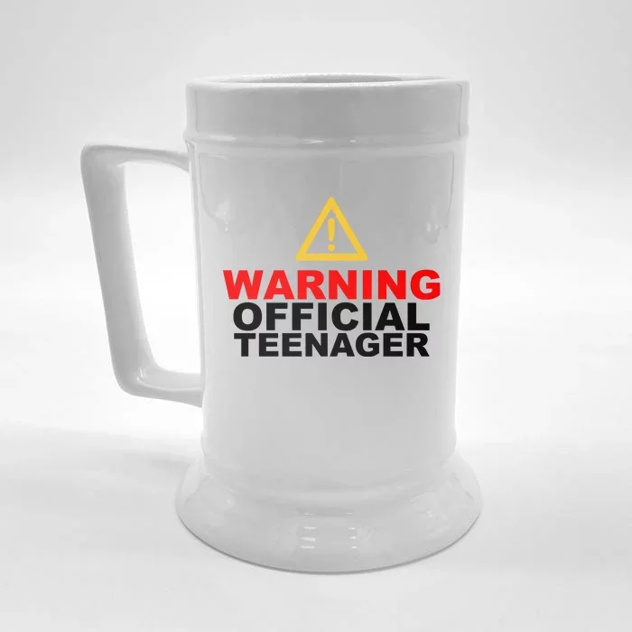 Warning Official Teenager 13th Birthday Front & Back Beer Stein