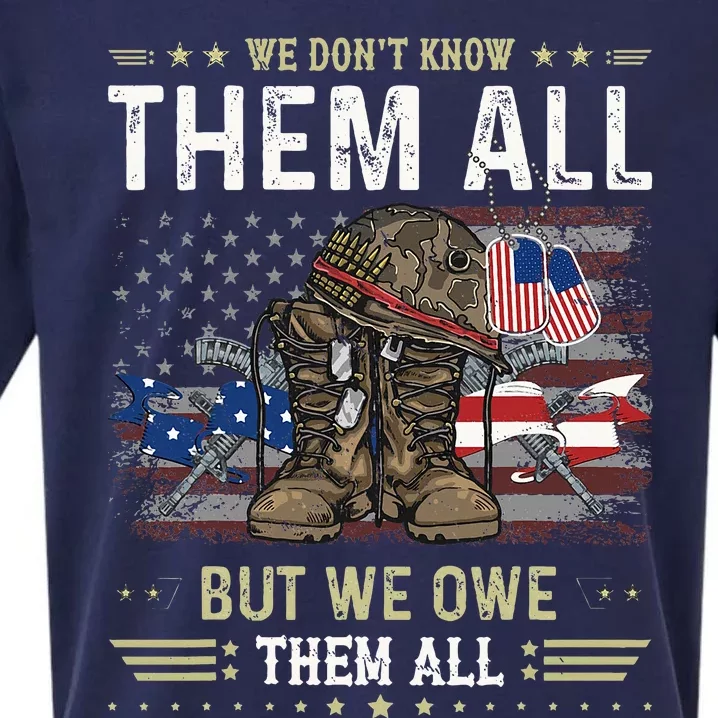 We Owe Them All Partiotic Veterans Day Memorial Day Sueded Cloud Jersey T-Shirt