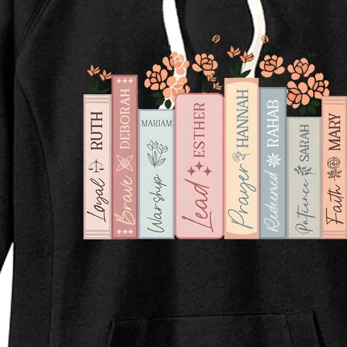 Women Of The Bible Floral Books Christian Jesus Women's Fleece Hoodie