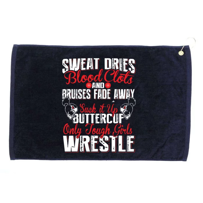 Wrestling Only Tough Wrestle Grommeted Golf Towel