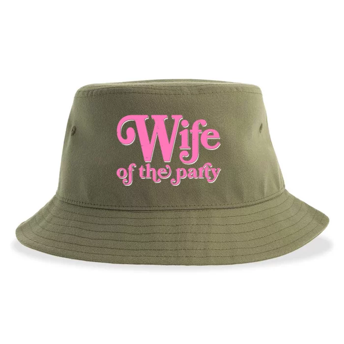 Wife Of The Party Bachelorette Bride Sustainable Bucket Hat