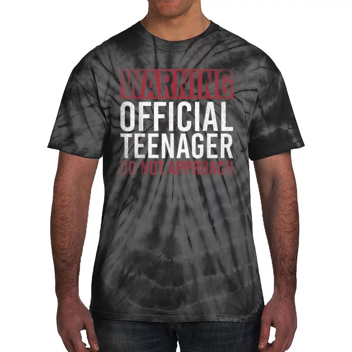 Warning O.Fficial Teenager Do Not Approach 13th Birthday Gift Tie-Dye T-Shirt