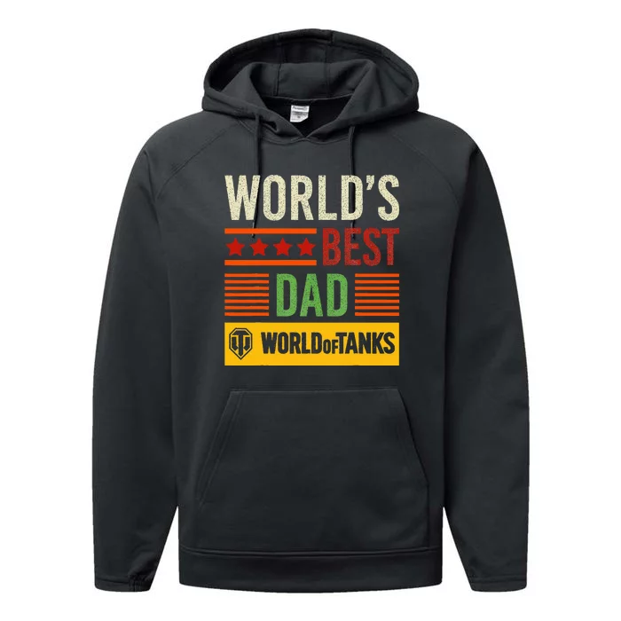 World Of Tanks Father Day Worlds Best Dad Performance Fleece Hoodie