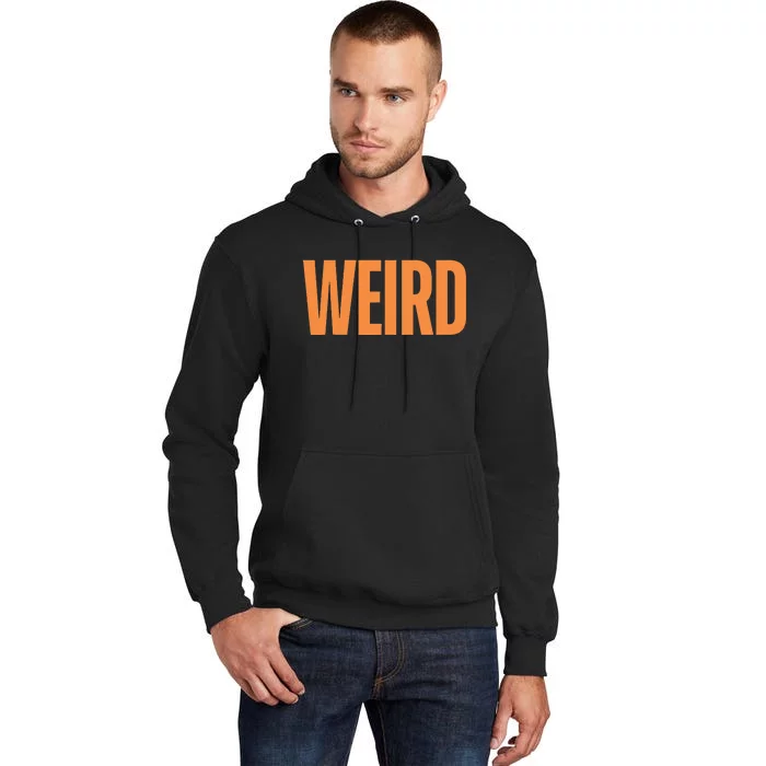 Weird Orange Text Single Word Tall Hoodie