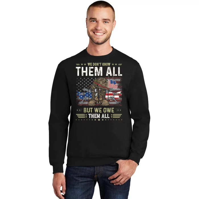 We Owe Them All Partiotic Veterans Day Memorial Day Sweatshirt