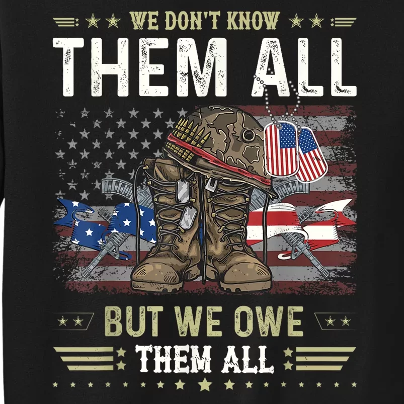 We Owe Them All Partiotic Veterans Day Memorial Day Sweatshirt