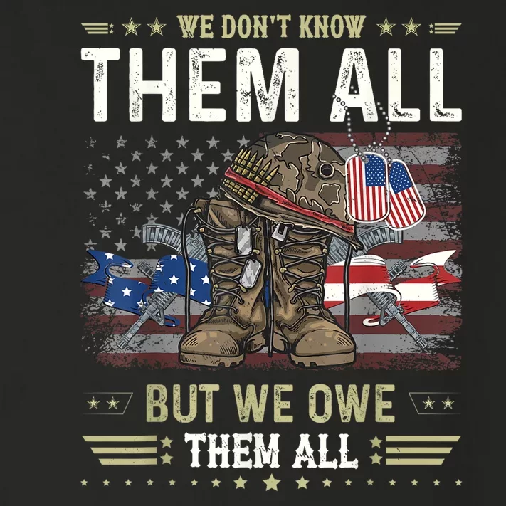 We Owe Them All Partiotic Veterans Day Memorial Day Toddler Long Sleeve Shirt