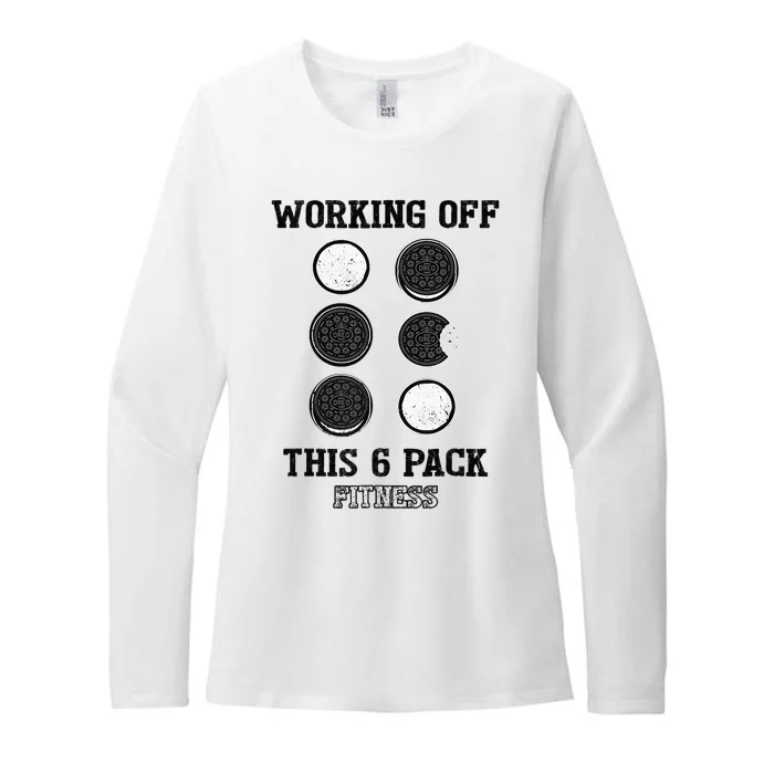 Working Off This 6 Pack Fitness Womens CVC Long Sleeve Shirt