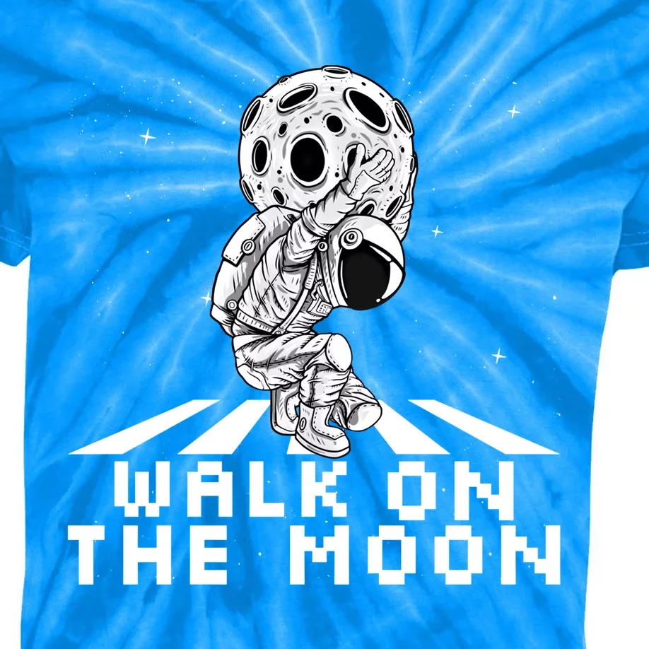 Walk On The Moon Space Astronaut Graphic Gift Astronaut Meaningful Gift Kids Tie-Dye T-Shirt