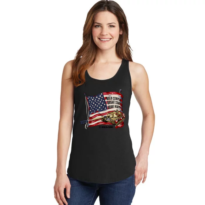 World Of Tanks 4th Of July Bold Bright Brave Collection Ladies Essential Tank