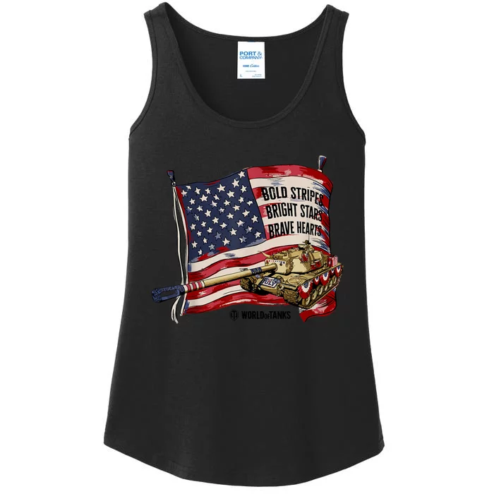 World Of Tanks 4th Of July Bold Bright Brave Collection Ladies Essential Tank