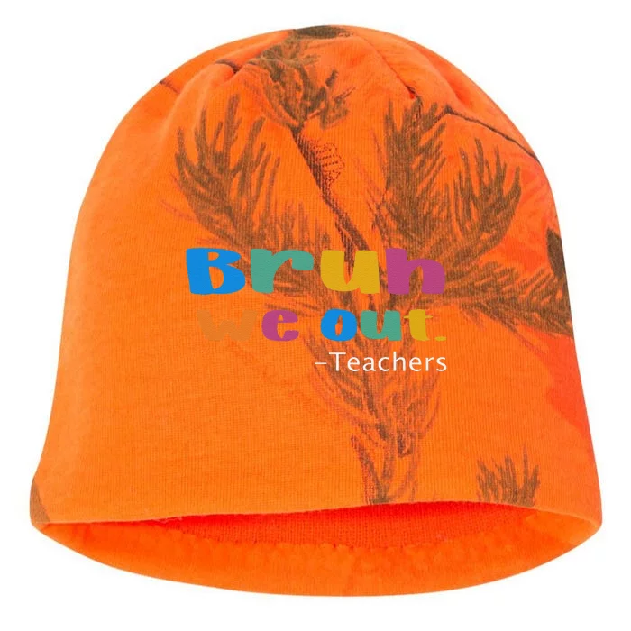 We Out Teacher End of School Year Teacher Team Teacher Kati - Camo Knit Beanie