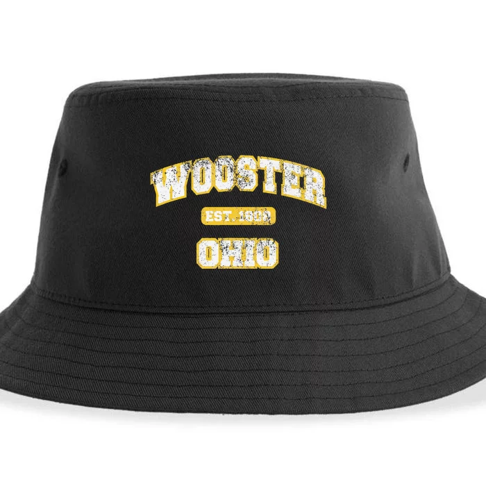 Wooster Ohio Varsity College Style Sustainable Bucket Hat