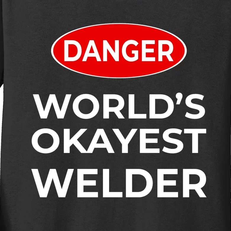 World Okayest Welder Kids Long Sleeve Shirt