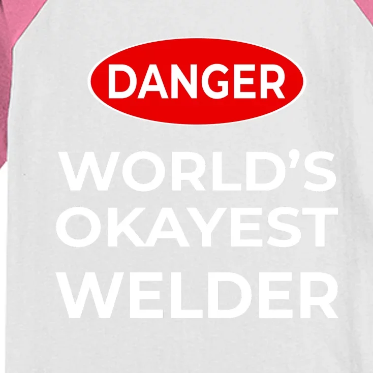 World Okayest Welder Kids Colorblock Raglan Jersey