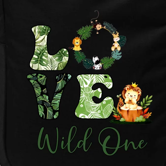 Wild One Wreath 1st Birthday Safari Animal Themed Impact Tech Backpack