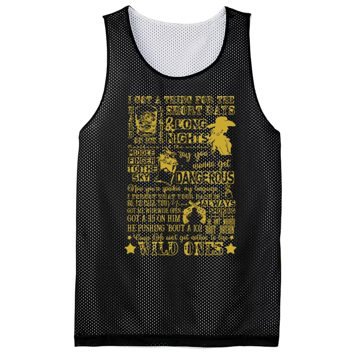 Wild Ones Wild West Country Girl Western Mesh Reversible Basketball Jersey Tank