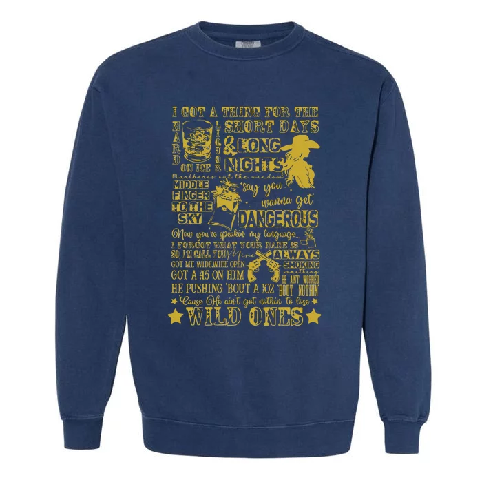 Wild Ones Wild West Country Girl Western Garment-Dyed Sweatshirt