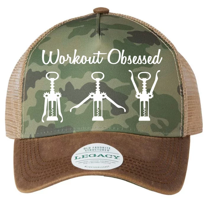 Workout Obsessed Wine Lover Legacy Tie Dye Trucker Hat