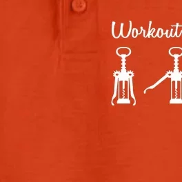 Workout Obsessed Wine Lover Dry Zone Grid Performance Polo