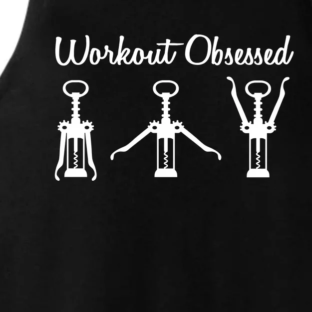 Workout Obsessed Wine Lover Ladies Tri-Blend Wicking Tank