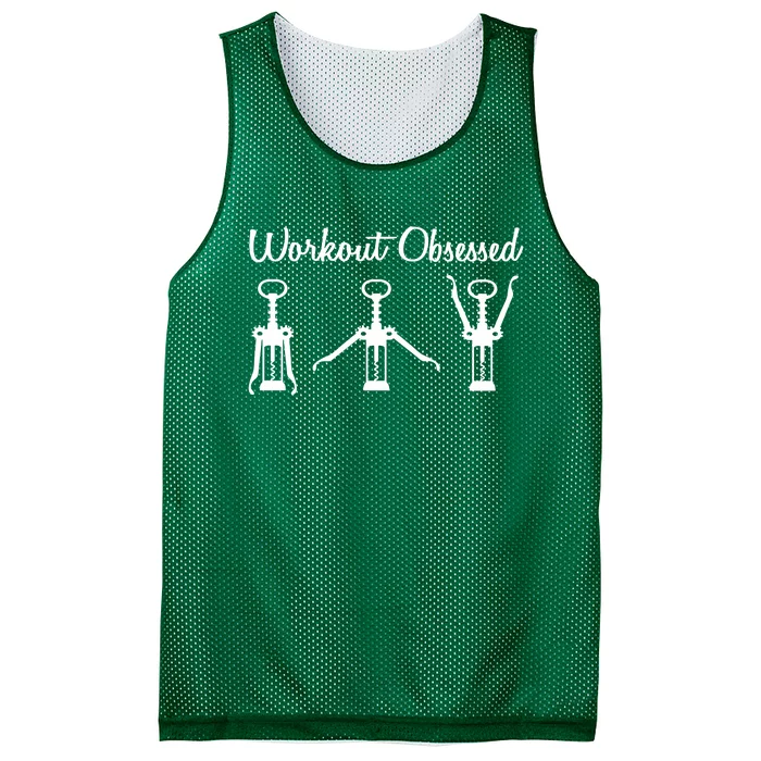 Workout Obsessed Wine Lover Mesh Reversible Basketball Jersey Tank