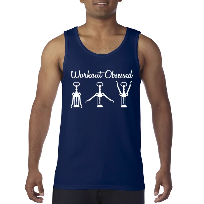 Workout Obsessed Wine Lover Tank Top