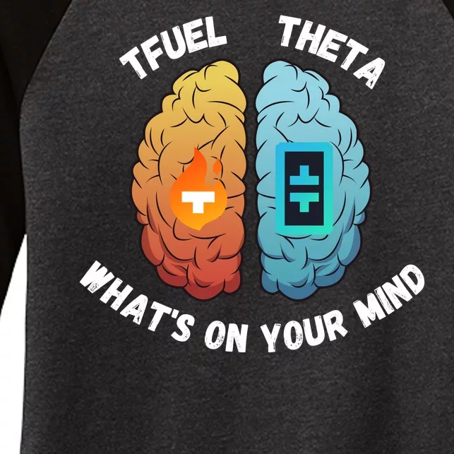 What’S On Your Mind Theta Crypto Theta Tfuel Theta Coin Crytopcurrency Women's Tri-Blend 3/4-Sleeve Raglan Shirt