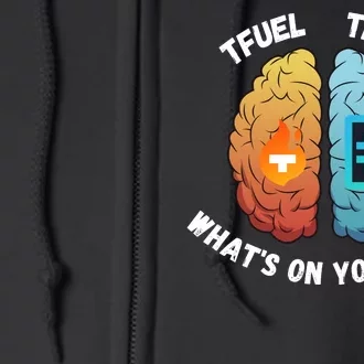 What’S On Your Mind Theta Crypto Theta Tfuel Theta Coin Crytopcurrency Full Zip Hoodie