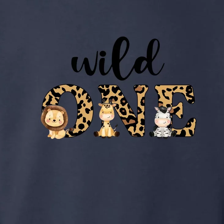 Wild One Zoo Leopard Birthday Safari Jungle Animal Gift Toddler Hoodie