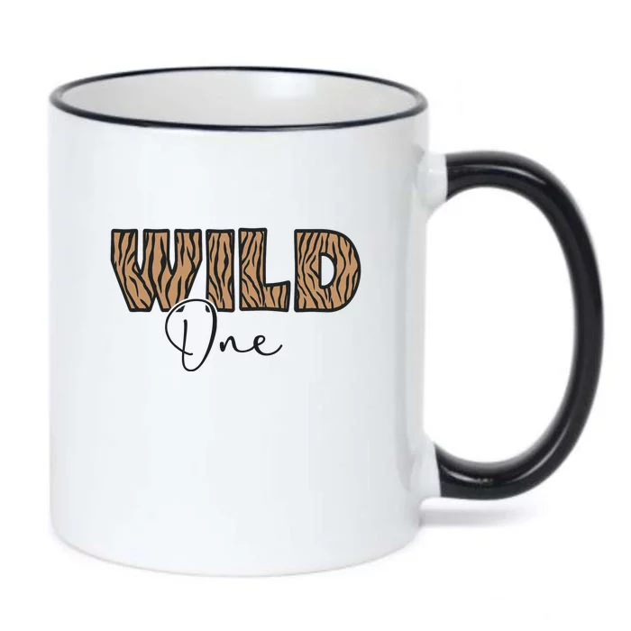 Wild One Zoo 1st Birthday Safari Jungle Animal Gift Black Color Changing Mug