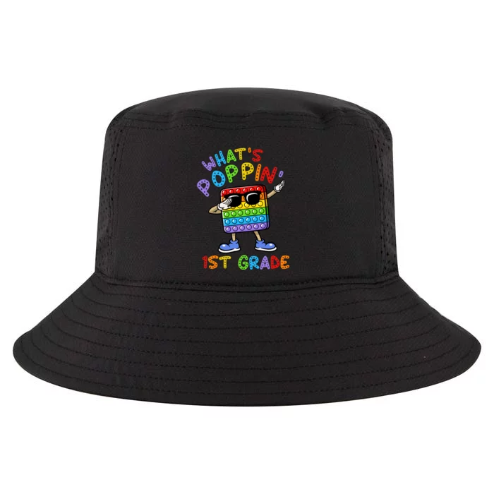 Whats Poppin 1st Grade Back To School Cool Comfort Performance Bucket Hat