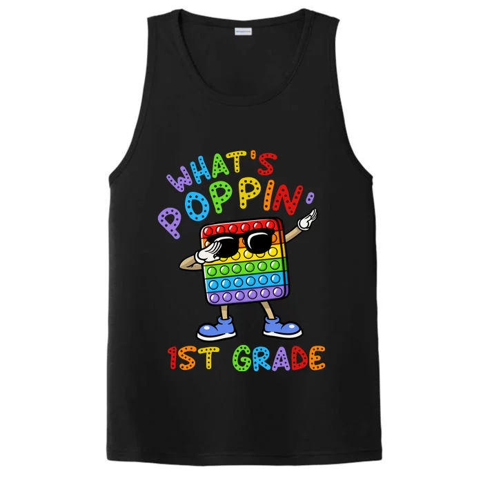 Whats Poppin 1st Grade Back To School Performance Tank