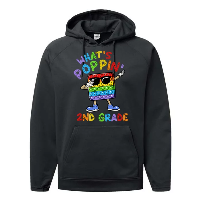 Whats Poppin 2nd Grade Back To School Performance Fleece Hoodie