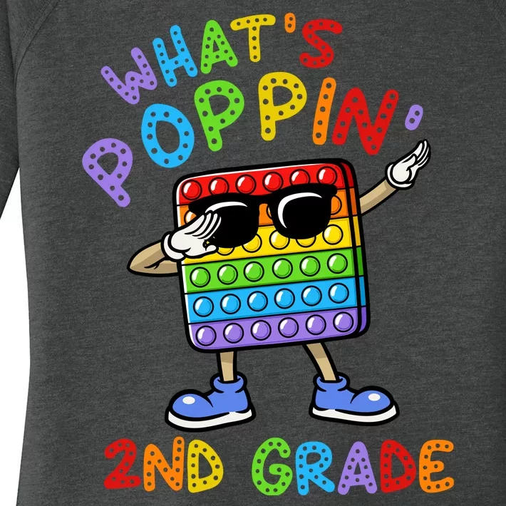 Whats Poppin 2nd Grade Back To School Women's Perfect Tri Tunic Long Sleeve Shirt