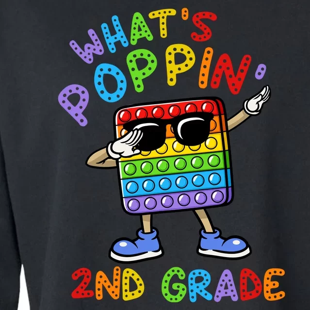 Whats Poppin 2nd Grade Back To School Cropped Pullover Crew