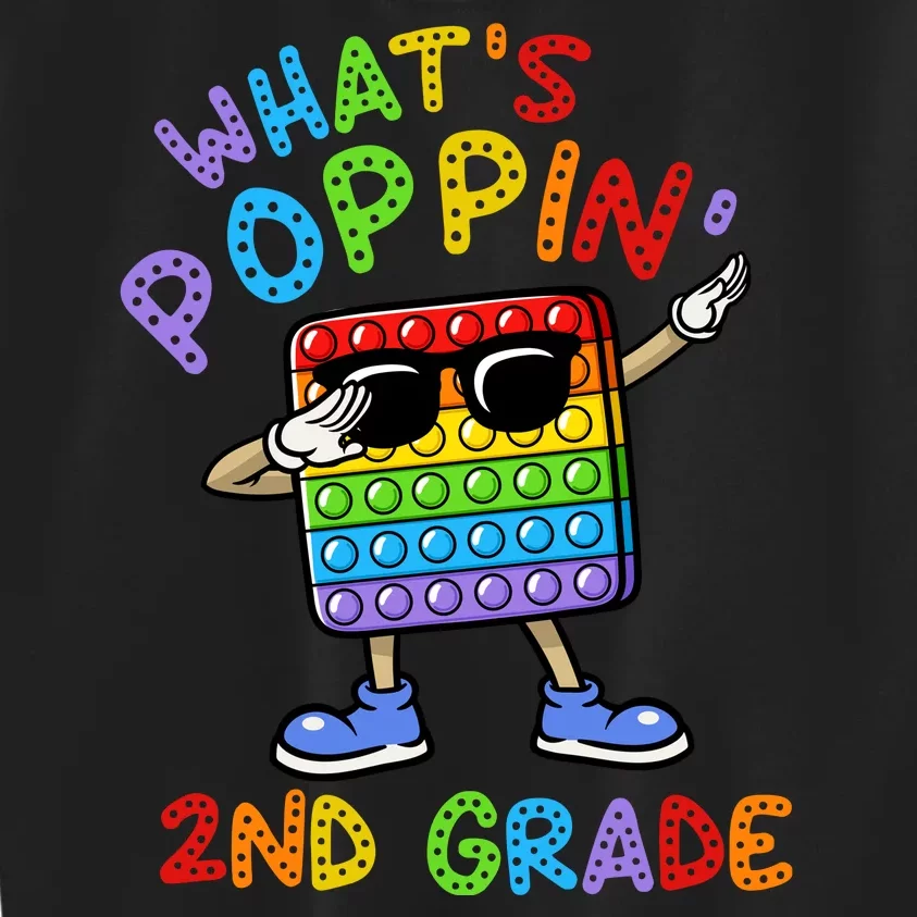 Whats Poppin 2nd Grade Back To School Kids Sweatshirt